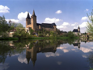 Widok na zamek Rochlitz